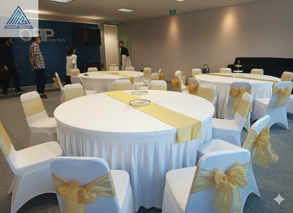 Sewa Meja Bulat Jakarta Barat Mudah & Cepat – Gratis Pemasangan 100%!Terbaik