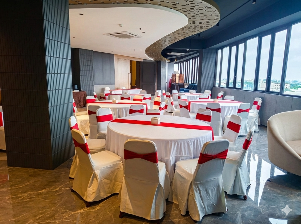 Sewa Meja Bulat D120, D160 & D180 Kelapa Gading Jakarta Utara | Lengkap & Siap Acara